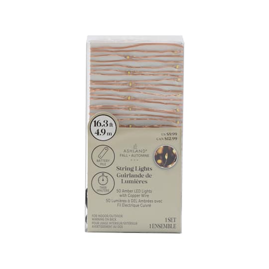 50ct. Amber LED String Lights by Ashland®